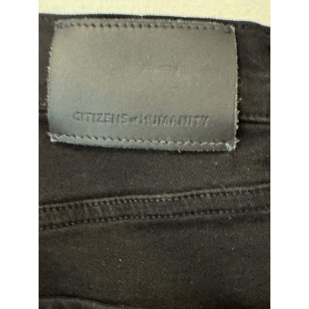Citizens of Humanity Caia Black High Rise Straight  Premium Denim‎ Jeans 25 $228 - Picture 8 of 10
